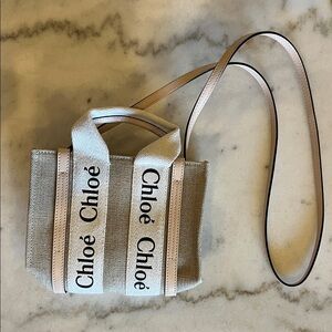 Chloe Canvas Mini Tote Bag